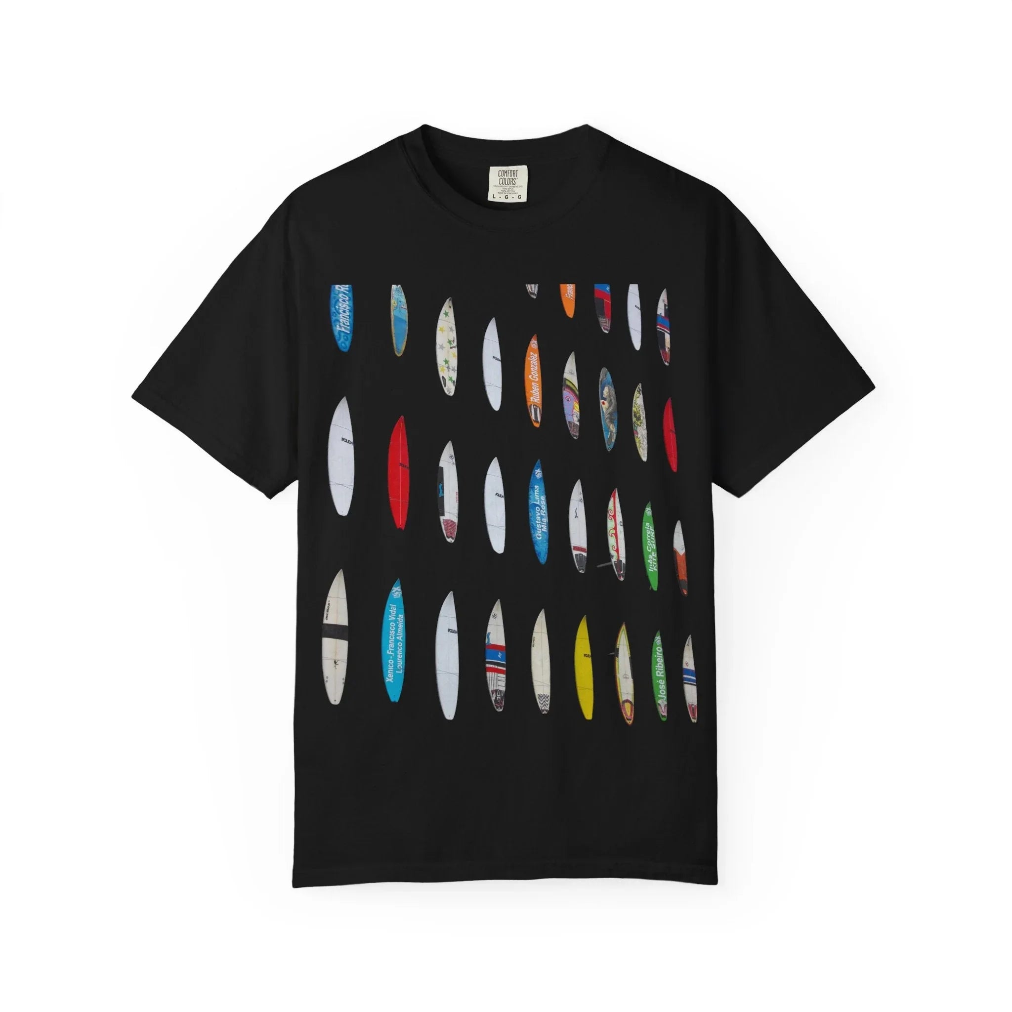 T-shirt Surfboard unisexe artistique coloré, vêtements décontractés de tous les jours, cadeau d'amoureux de l'art, vêtements de festival, vibrations d'été, t-shirt unique Printify