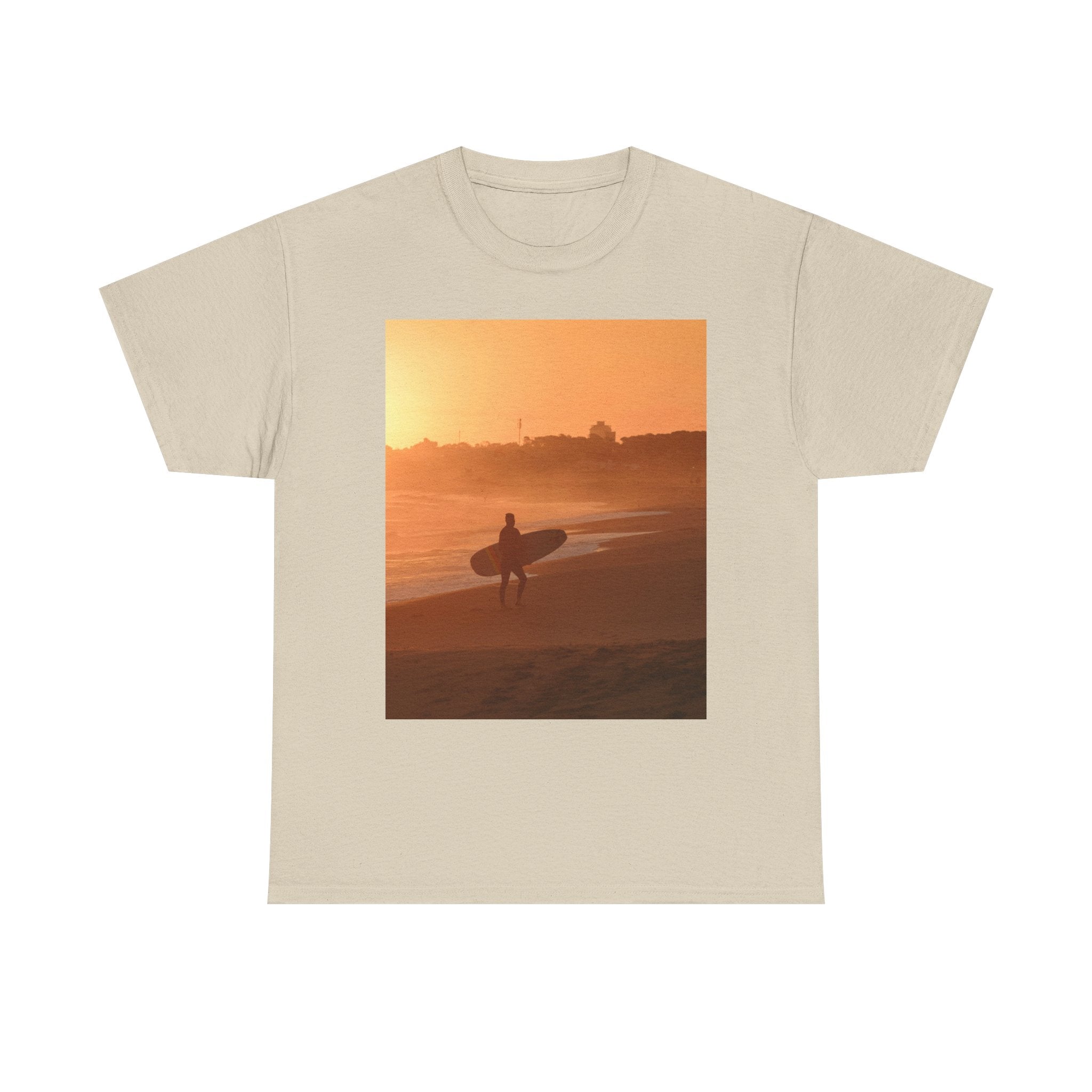 T-shirt unisexe en coton lourd Sunset Surf Vibes