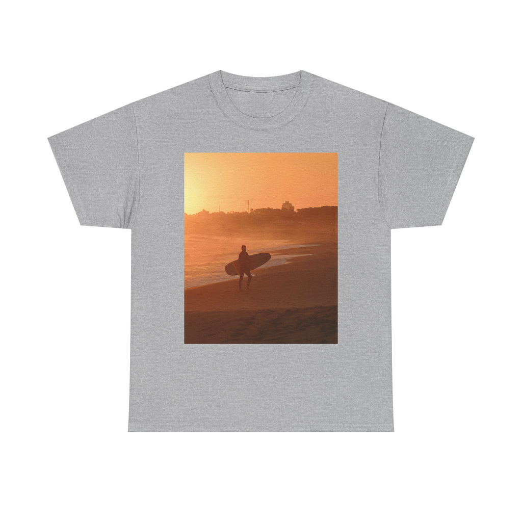 T-shirt unisexe en coton lourd Sunset Surf Vibes