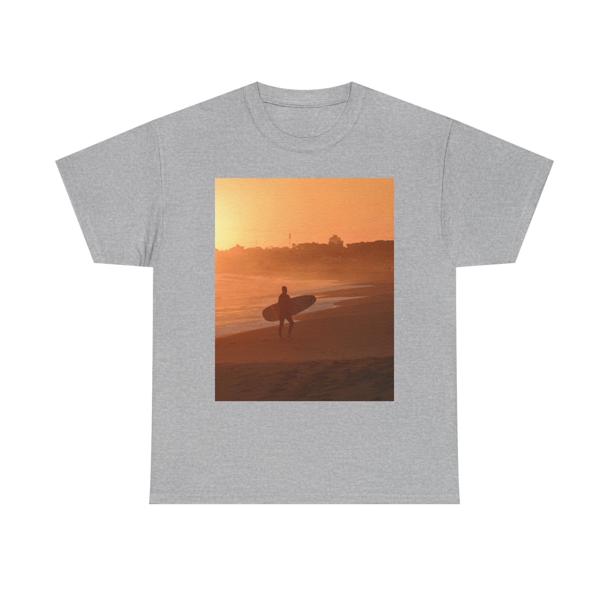 T-shirt unisexe en coton lourd Sunset Surf Vibes
