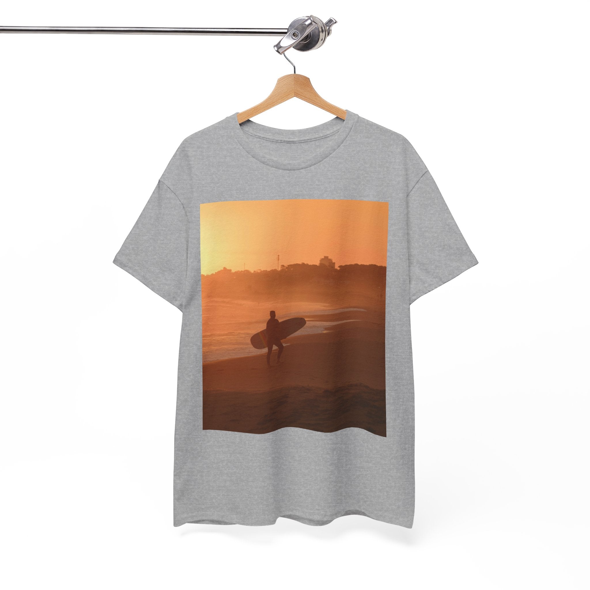 T-shirt unisexe en coton lourd Sunset Surf Vibes