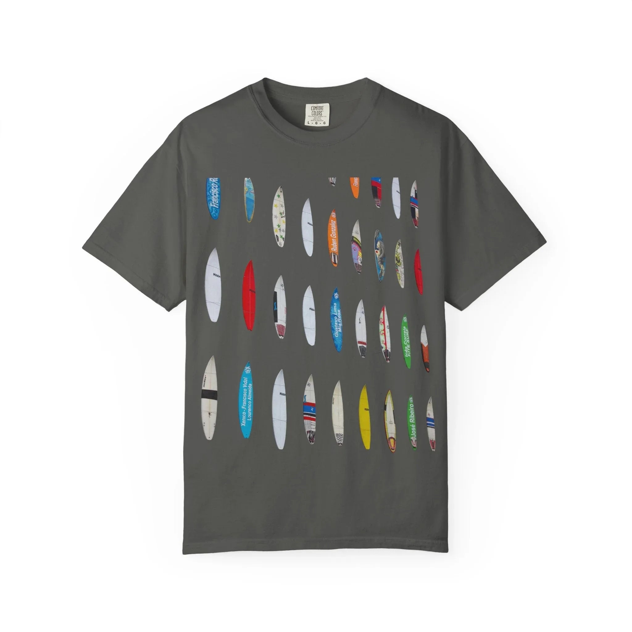 T-shirt Surfboard unisexe artistique coloré, vêtements décontractés de tous les jours, cadeau d'amoureux de l'art, vêtements de festival, vibrations d'été, t-shirt unique Printify