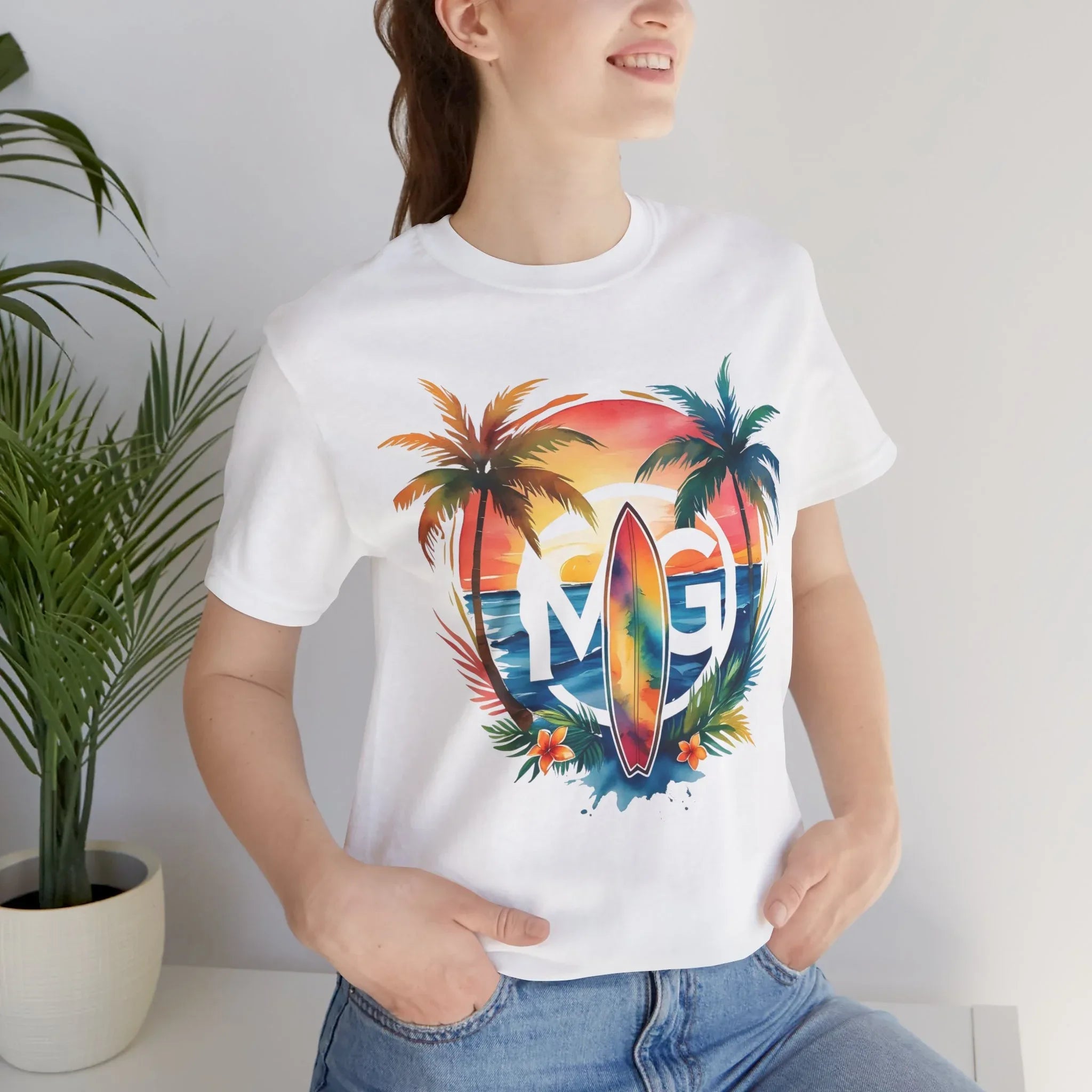 T-shirt unisexe Surf MG tropical