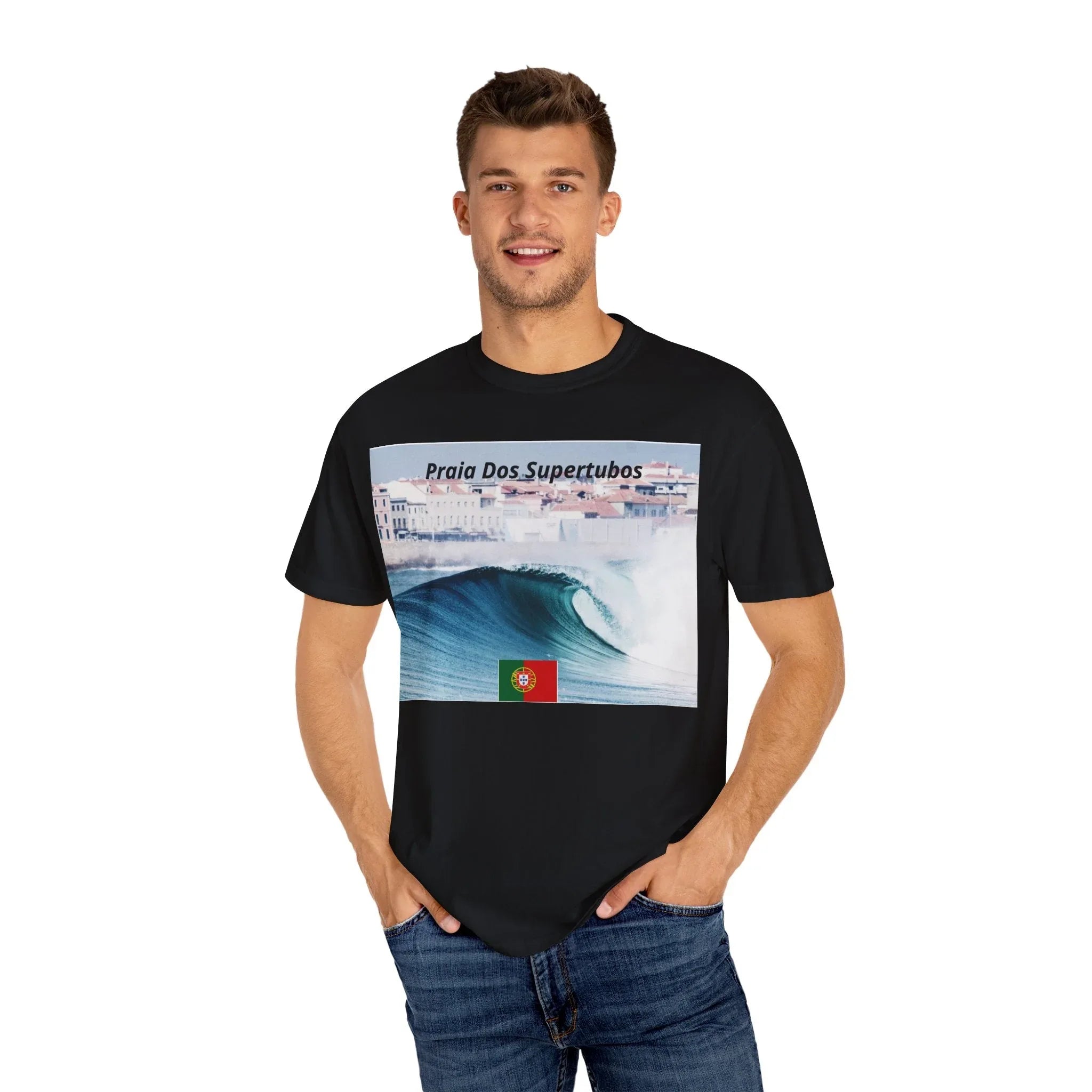T-Shirt Surf Vibes Unisex - Praia Dos Supertubos Design Printify