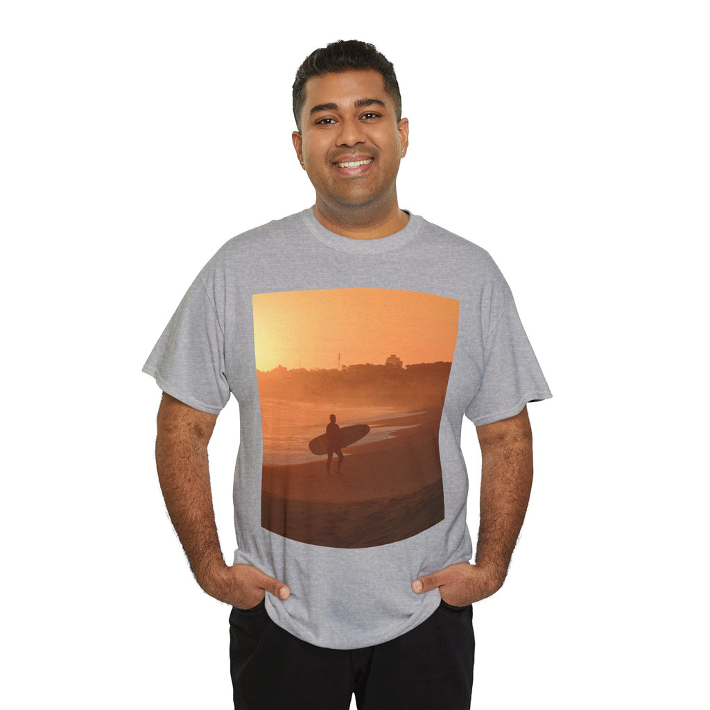 T-shirt unisexe en coton lourd Sunset Surf Vibes