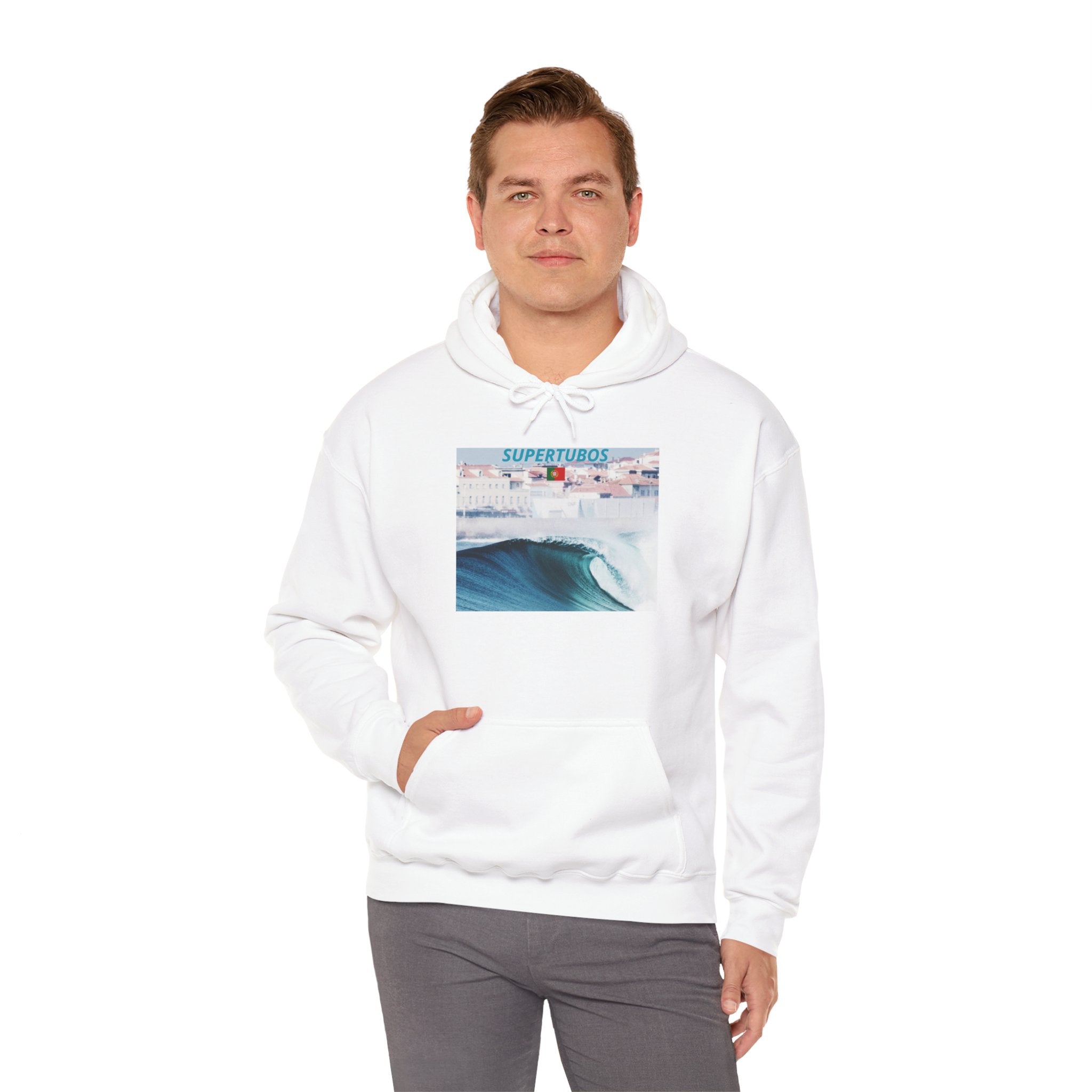 Sweat à capuche unisexe Surf Vibes - Vêtements de plage confortables, vêtements de surf, style d'été, cadeau parfait pour les amoureux de la plage