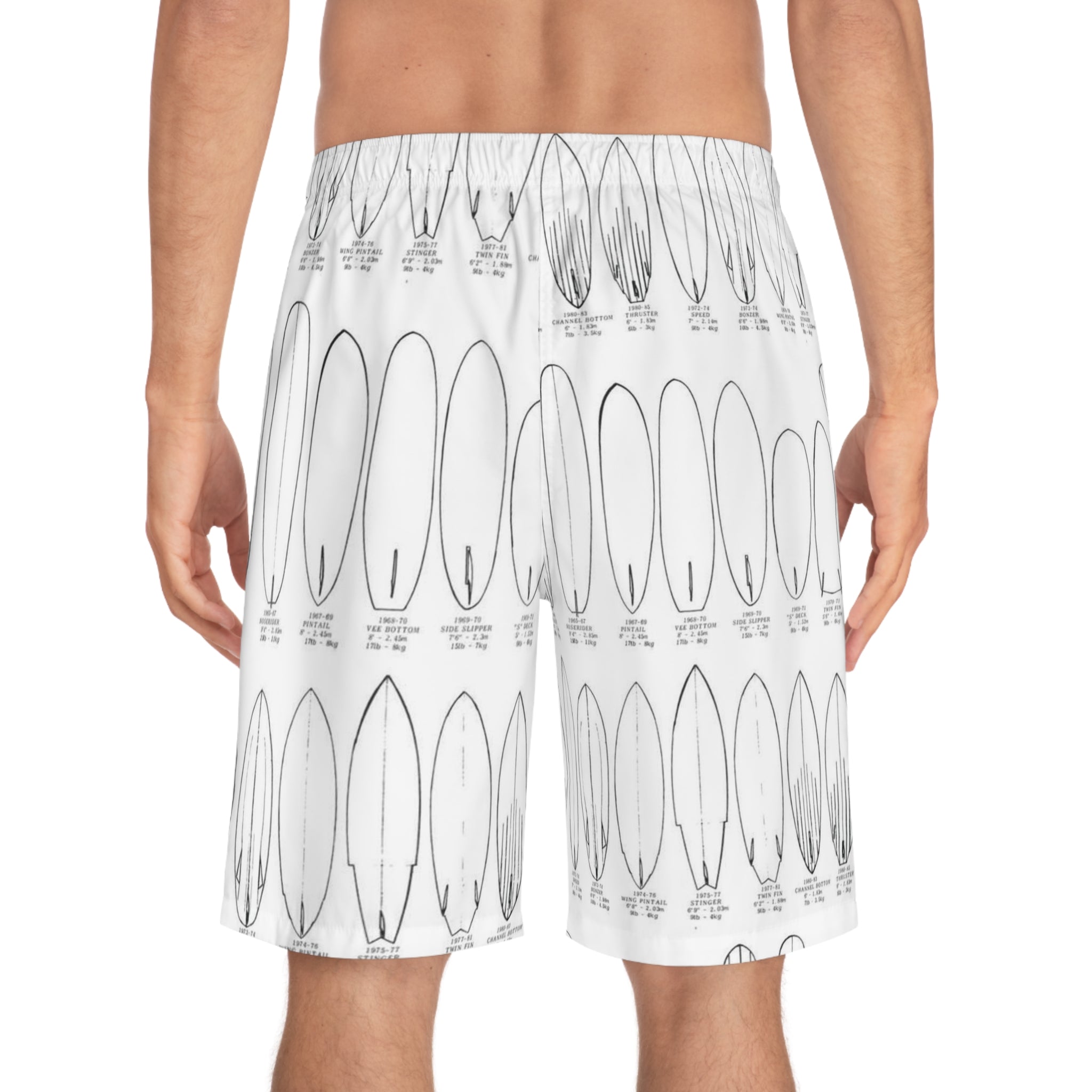 Short, Maillots de bain d'été de planche imprimé pour homme