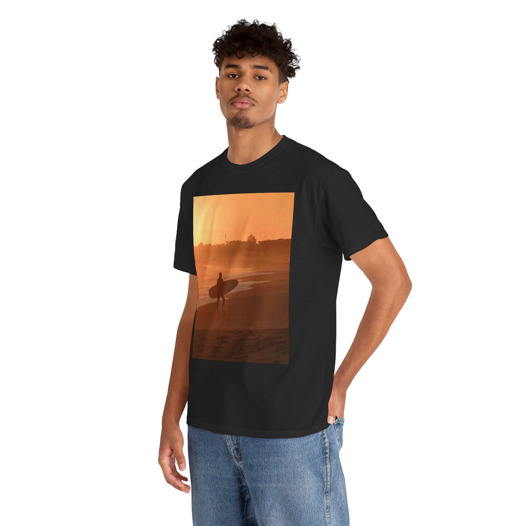 T-shirt unisexe en coton lourd Sunset Surf Vibes