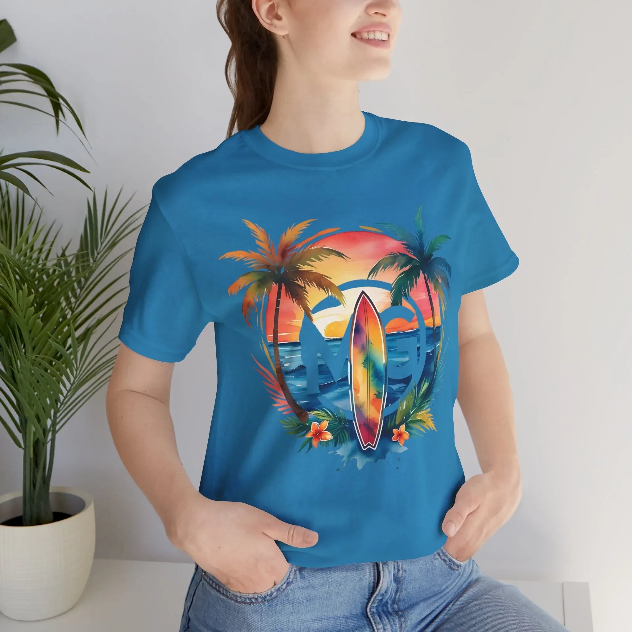T-shirt unisexe Surf MG tropical