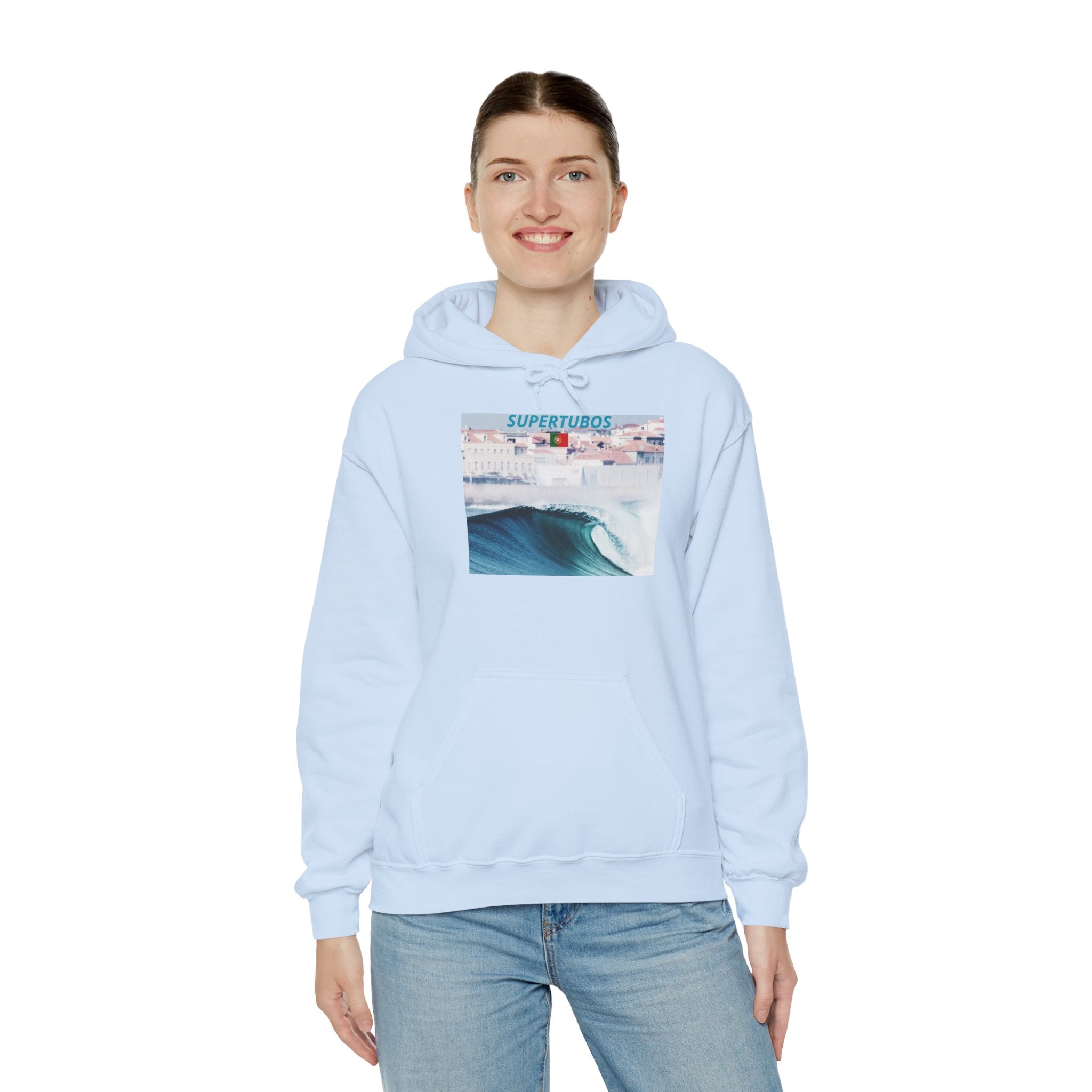 Sweat à capuche unisexe Surf Vibes - Vêtements de plage confortables, vêtements de surf, style d'été, cadeau parfait pour les amoureux de la plage