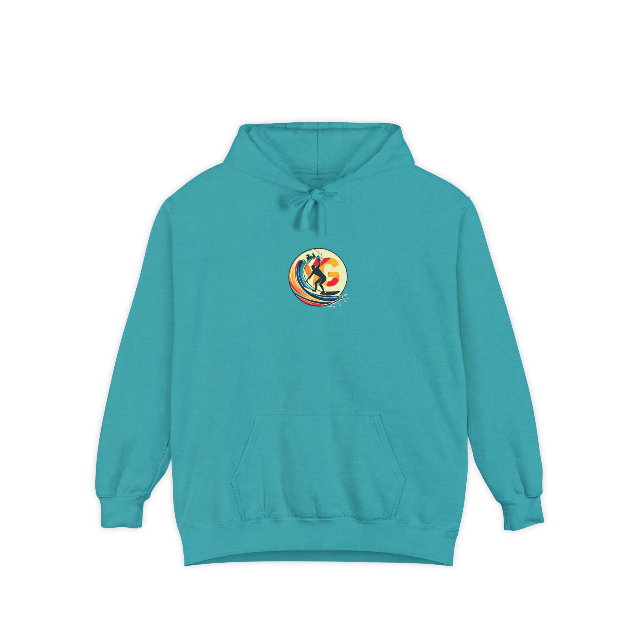 Sweat à capuche unisexe Vibrant Surf Art, Streetwear confortable, Cadeau pour les surfeurs, Mode écologique, Parfait pour toutes les occasions