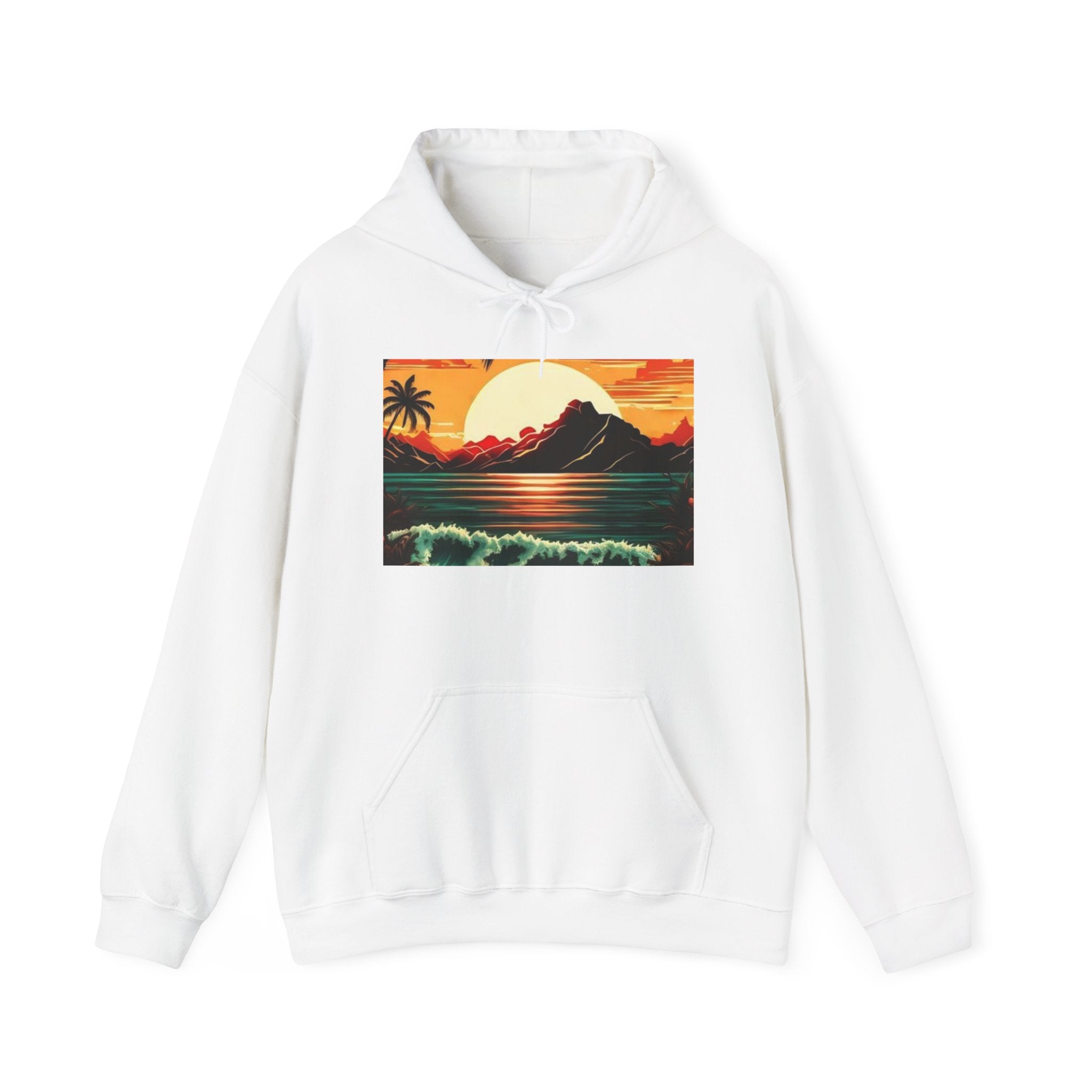 Sweat à capuche unisexe Sunset Paradise, Sweat-shirt Sunset Cozy Sunset, Sweat à capuche Beach Vibes, Équipement d'amour de la nature, Vêtements de nature relaxants, Mode décontractée chaude