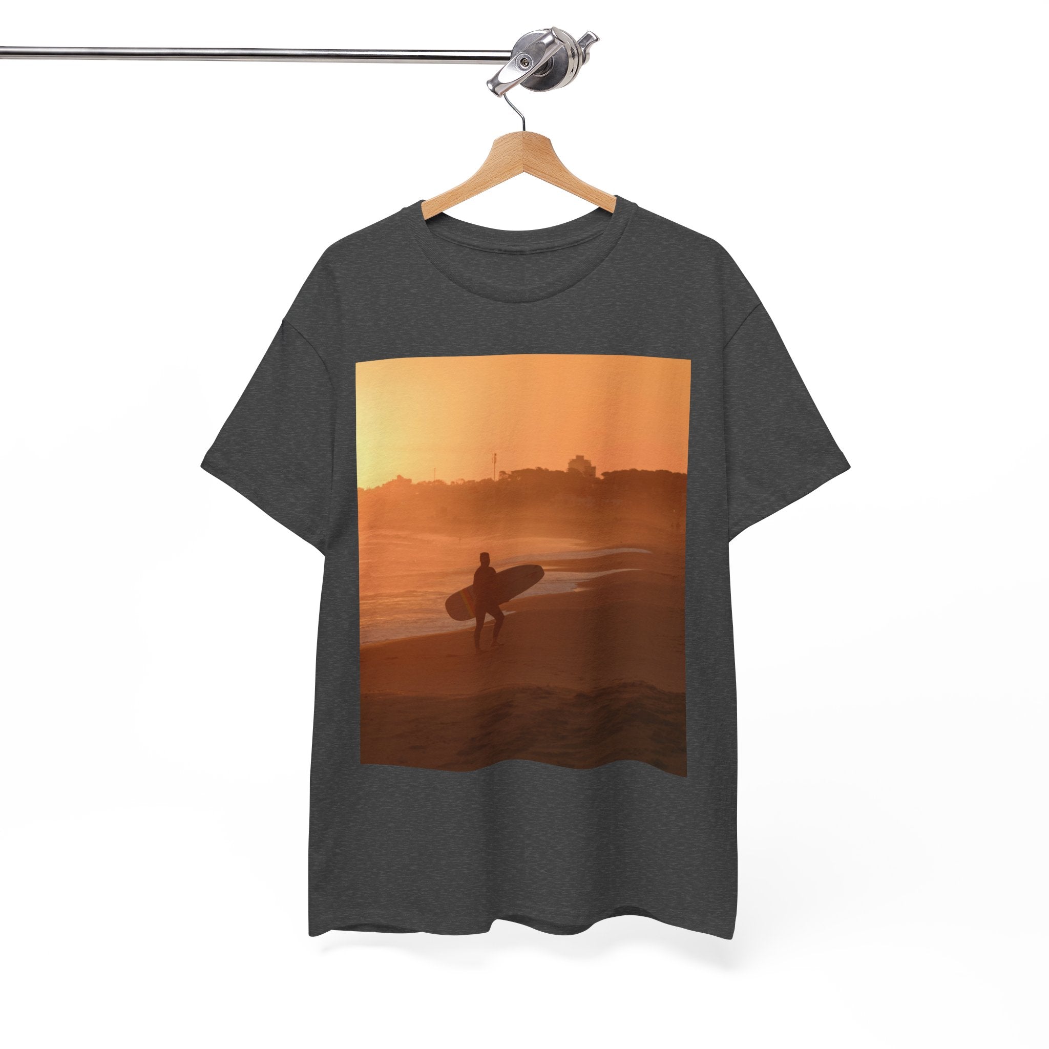 T-shirt unisexe en coton lourd Sunset Surf Vibes