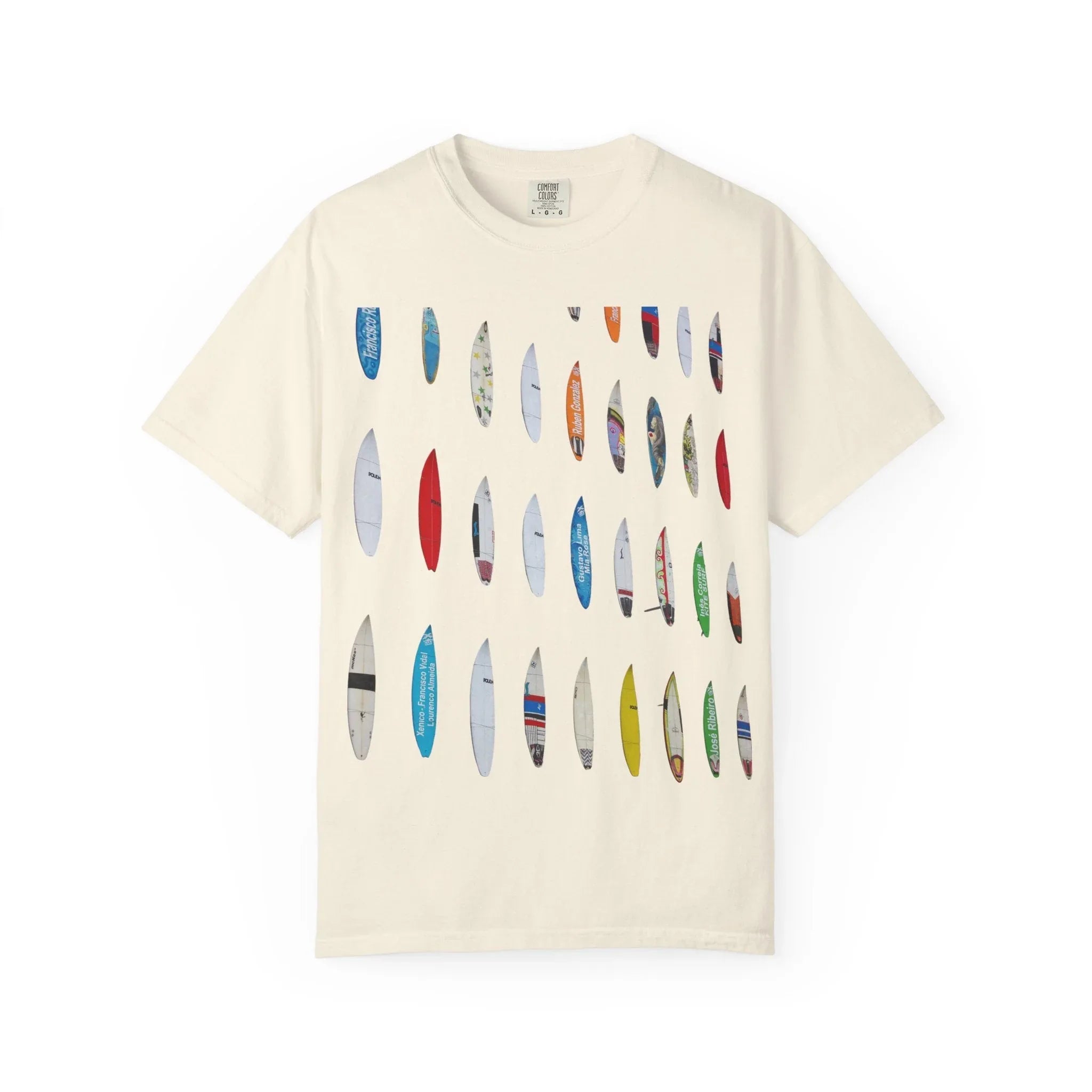T-shirt Surfboard unisexe artistique coloré, vêtements décontractés de tous les jours, cadeau d'amoureux de l'art, vêtements de festival, vibrations d'été, t-shirt unique Printify