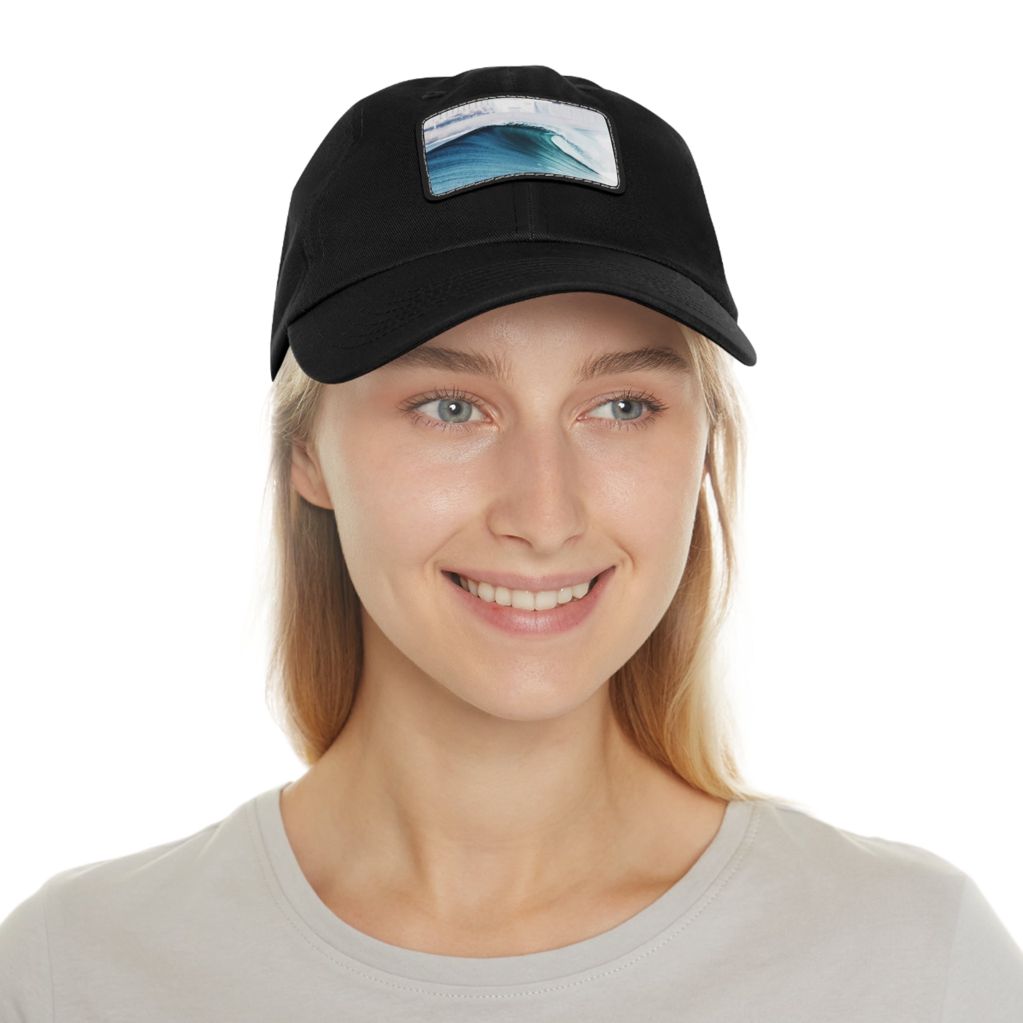 Casquette d'amoureux de la plage, accessoire d'été, cadeau pour papa, couvre-chef décontracté, mode de plein Ocean Wave avec patch en cuir,
