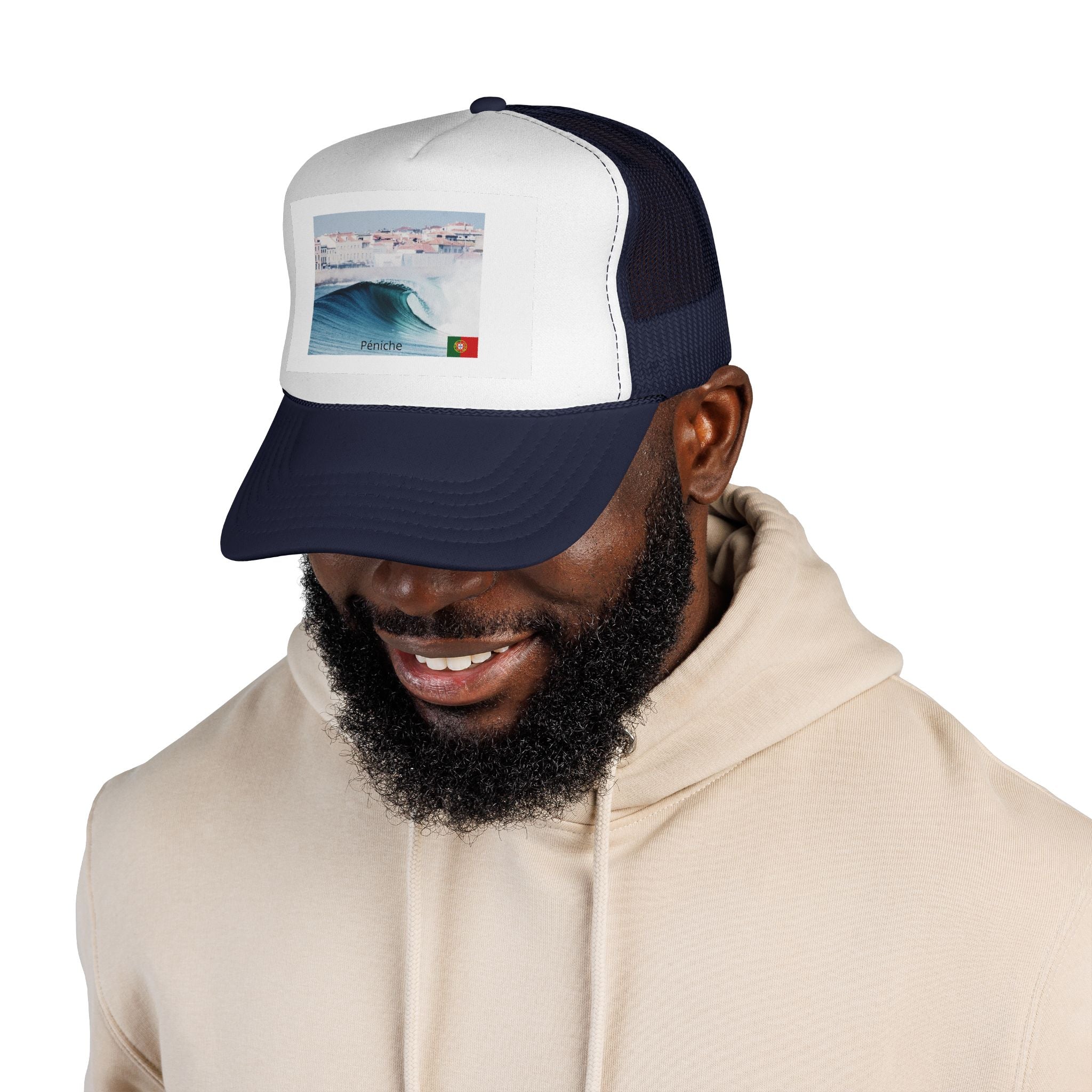 Casquette de surf avec design côtier, chapeau de plage, accessoire d'été, casquette d'extérieur, cadeau pour les amateurs de surf, couvre-chefs de vacances