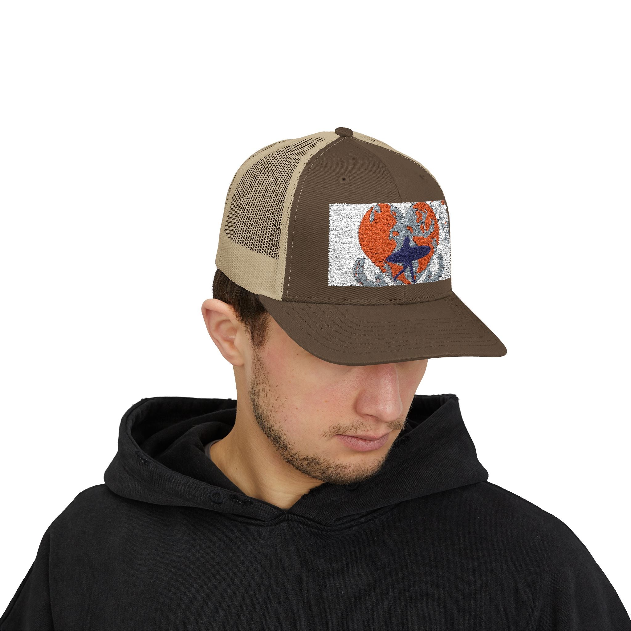 Casquette de camionneur Snapback tendance avec motif de cœur, chapeau d'aventures en plein air, casquette de style décontracté, cadeaux pour lui/elle, accessoire de festival