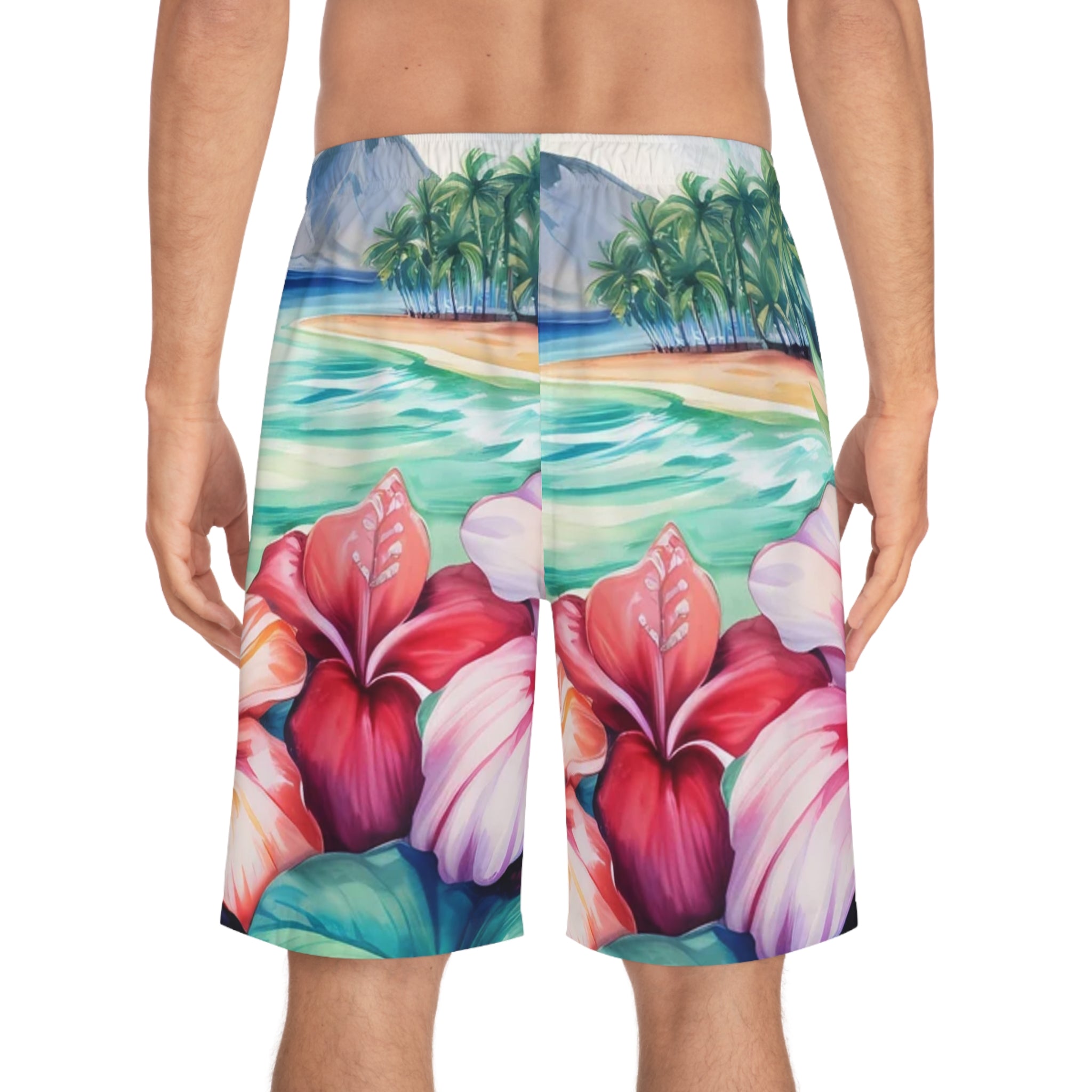 Shorts, Maillot de Bain à fleurs tropicales pour hommes pour le plaisir de l'été