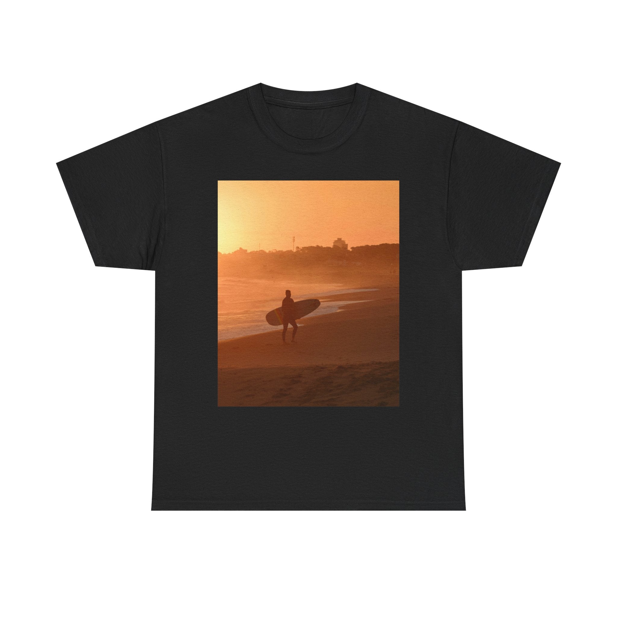 T-shirt unisexe en coton lourd Sunset Surf Vibes