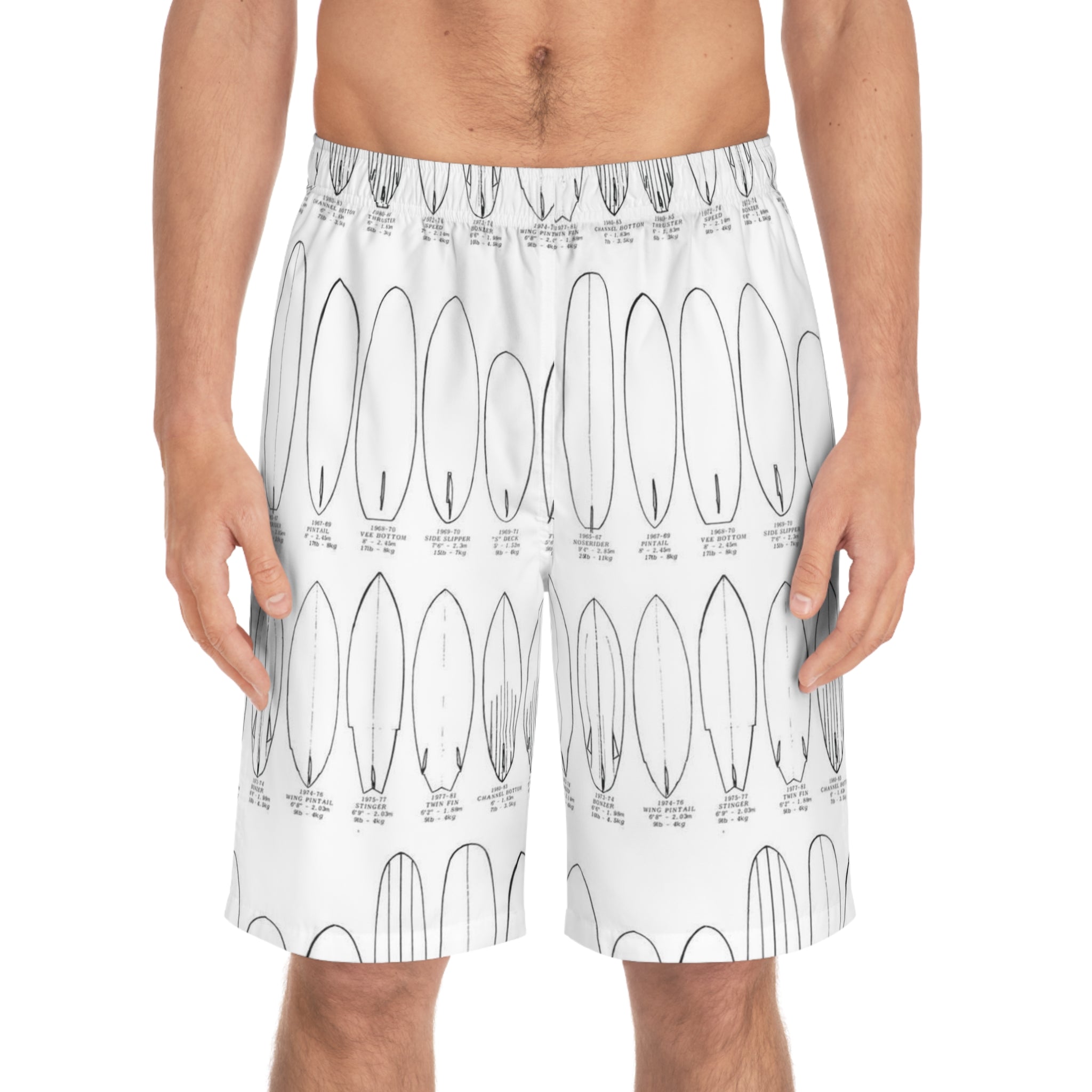 Short, Maillots de bain d'été de planche imprimé pour homme