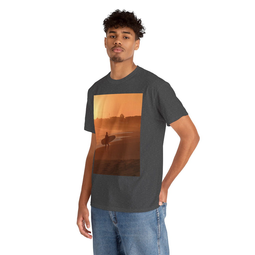 T-shirt unisexe en coton lourd Sunset Surf Vibes