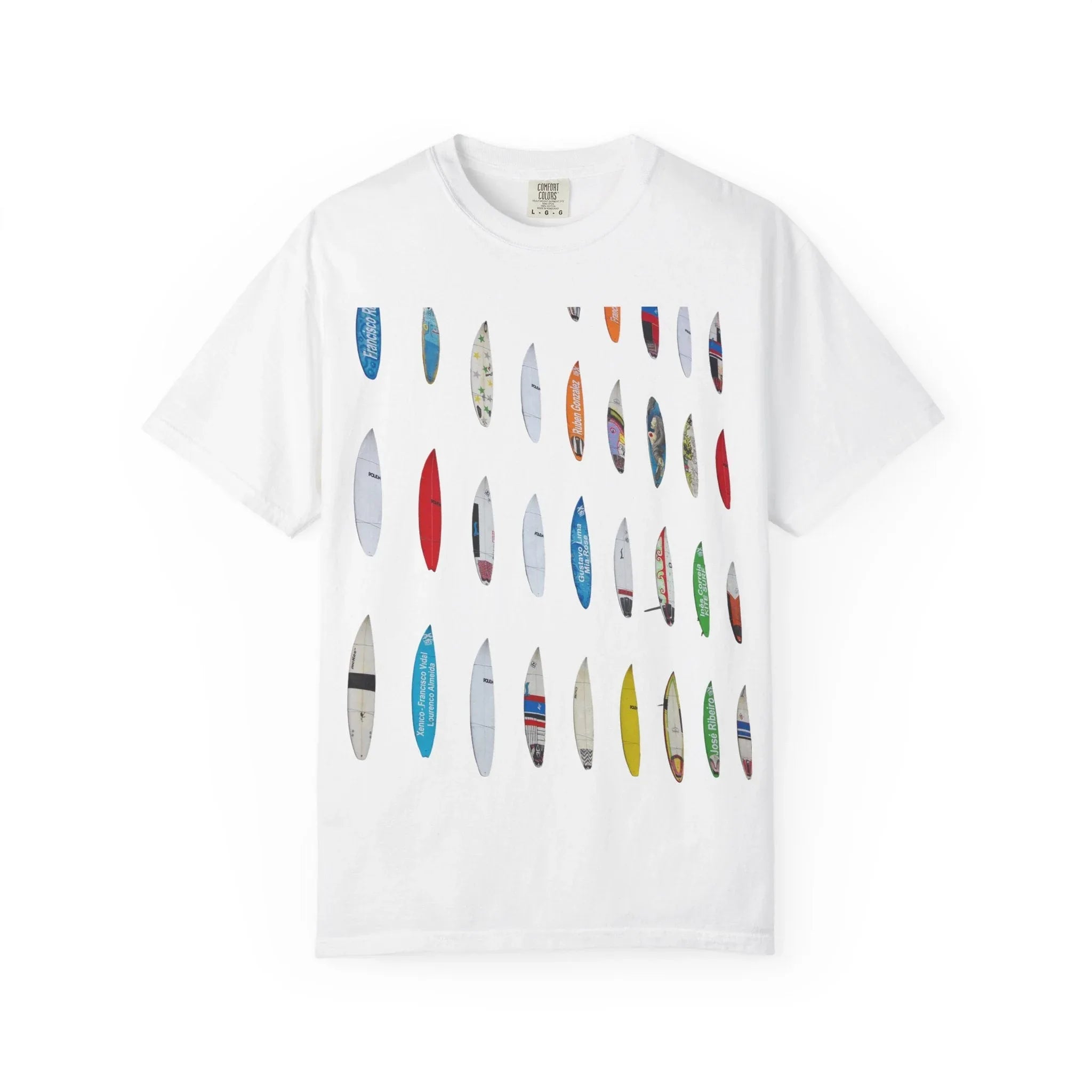 T-shirt Surfboard unisexe artistique coloré, vêtements décontractés de tous les jours, cadeau d'amoureux de l'art, vêtements de festival, vibrations d'été, t-shirt unique Printify