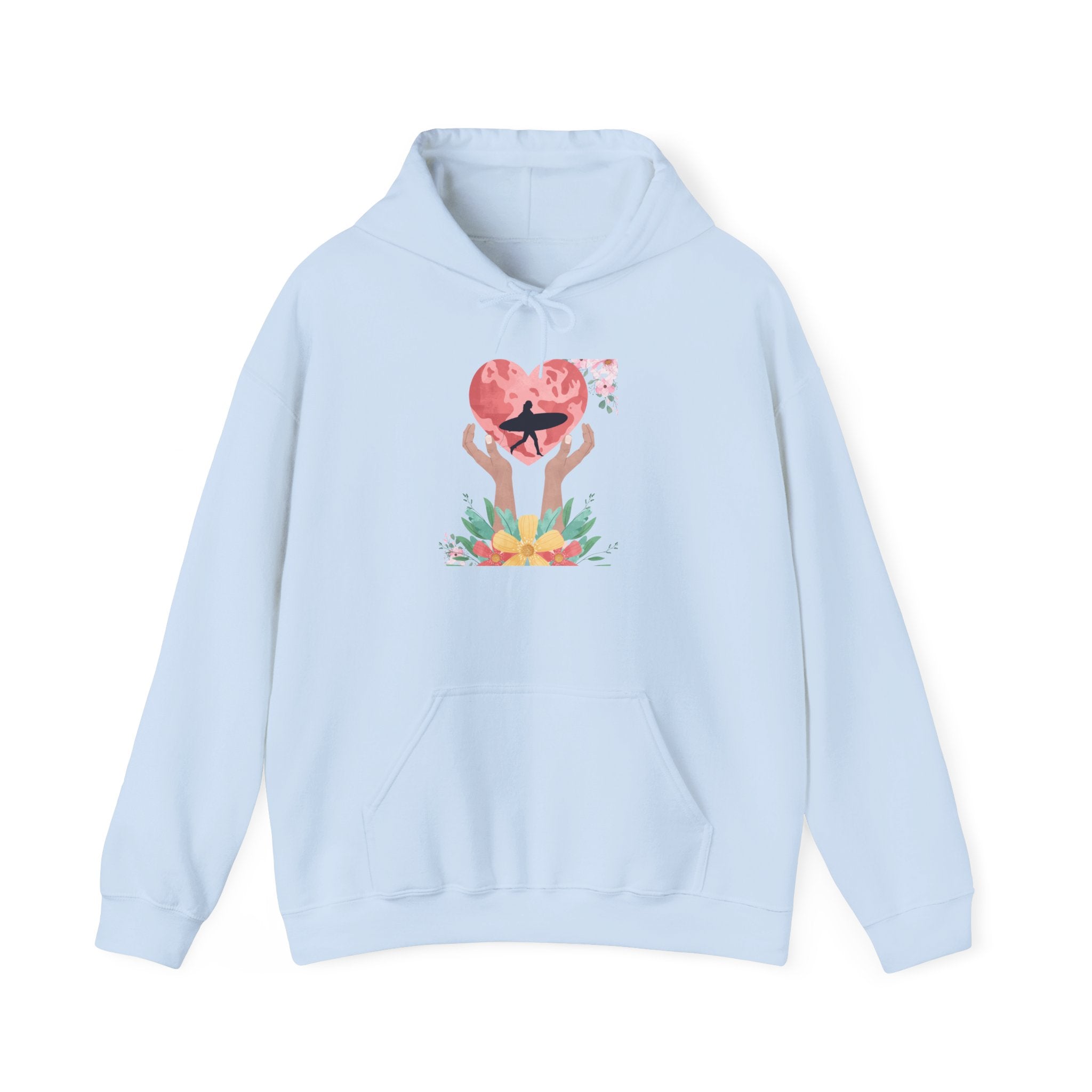 Sweat à capuche Heart Hands - Sweat-shirt unisexe en mélange lourd, cadeau confortable pour les couples, vêtements de la Saint-Valentin, vêtements décontractés sur le thème de l'amour