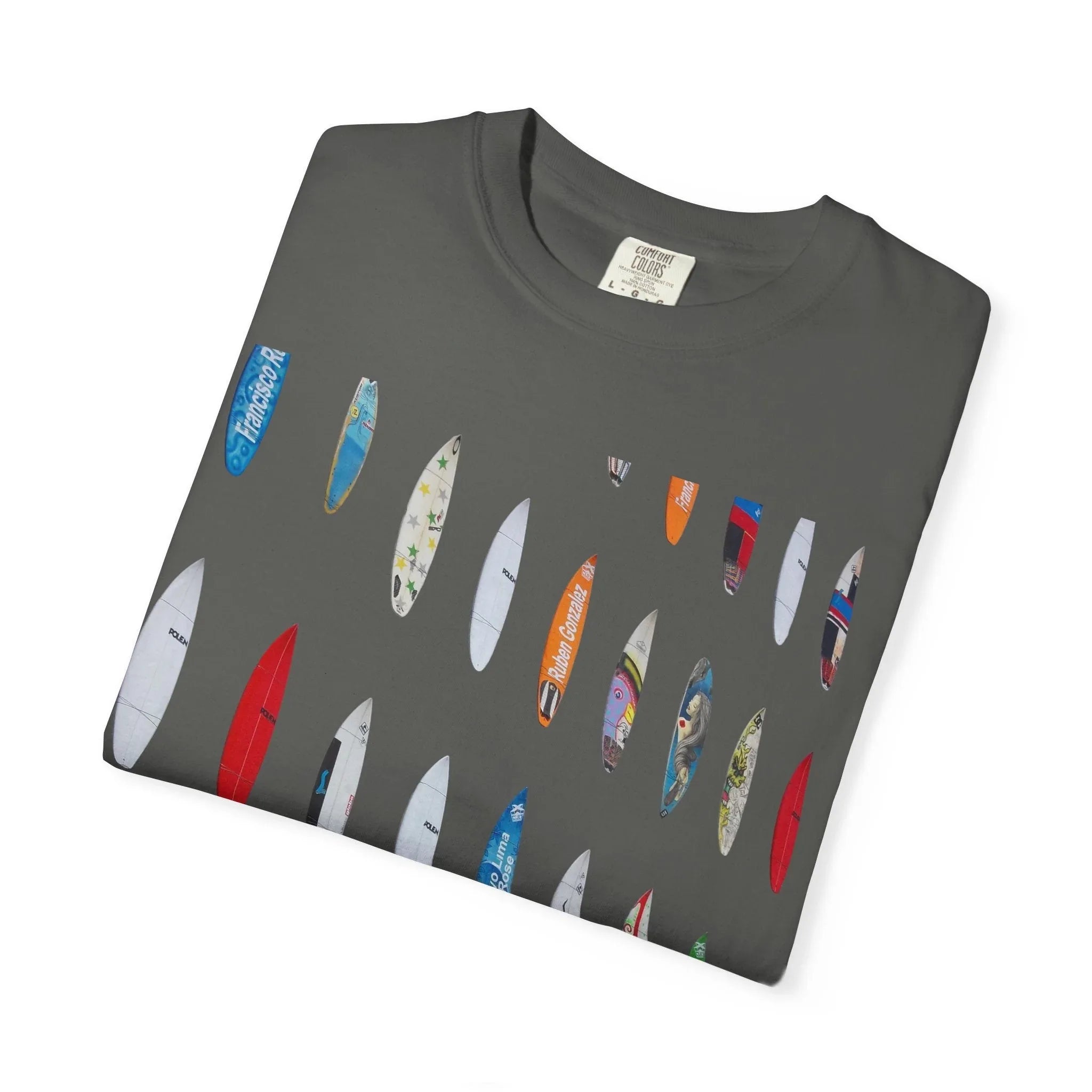 T-shirt Surfboard unisexe artistique coloré, vêtements décontractés de tous les jours, cadeau d'amoureux de l'art, vêtements de festival, vibrations d'été, t-shirt unique Printify