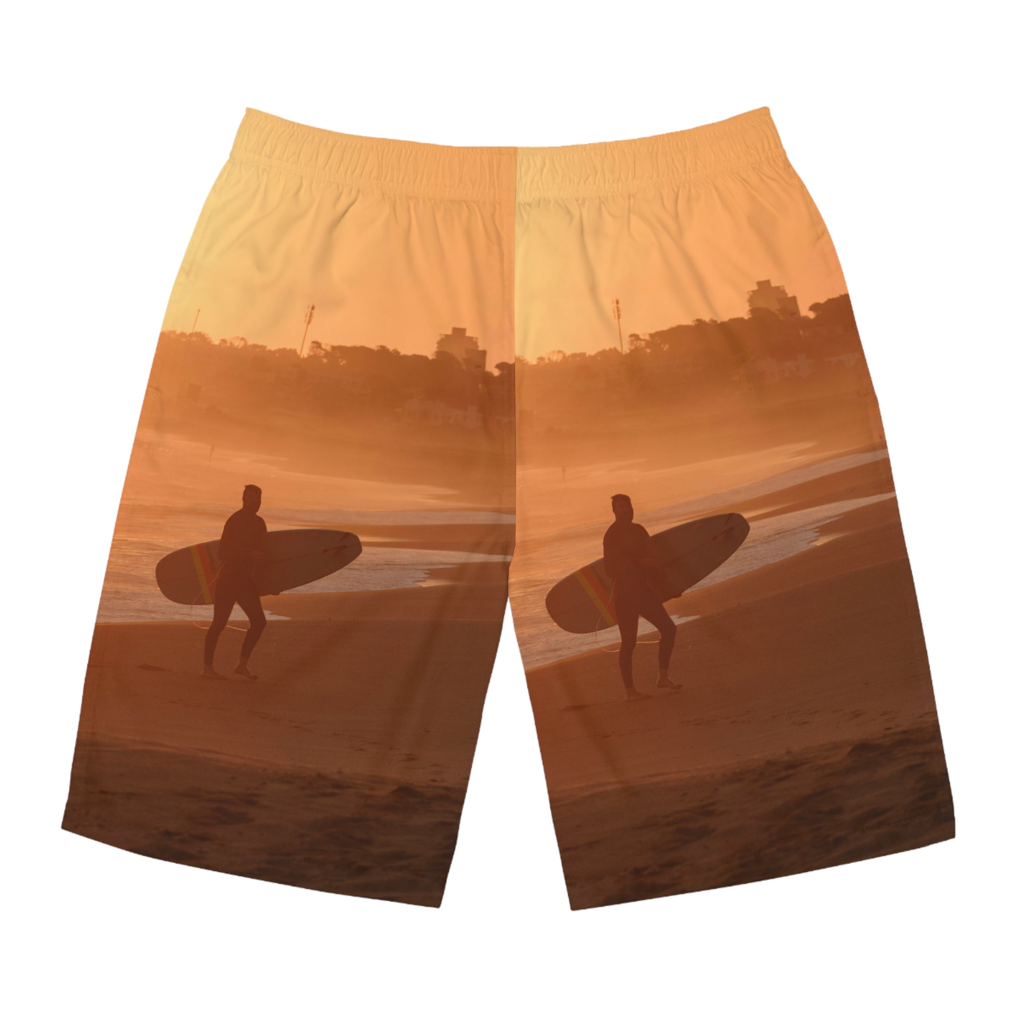 Shorts de planche Sunset Surf pour hommes - Vêtements de plage vibrants pour le plaisir de l'été