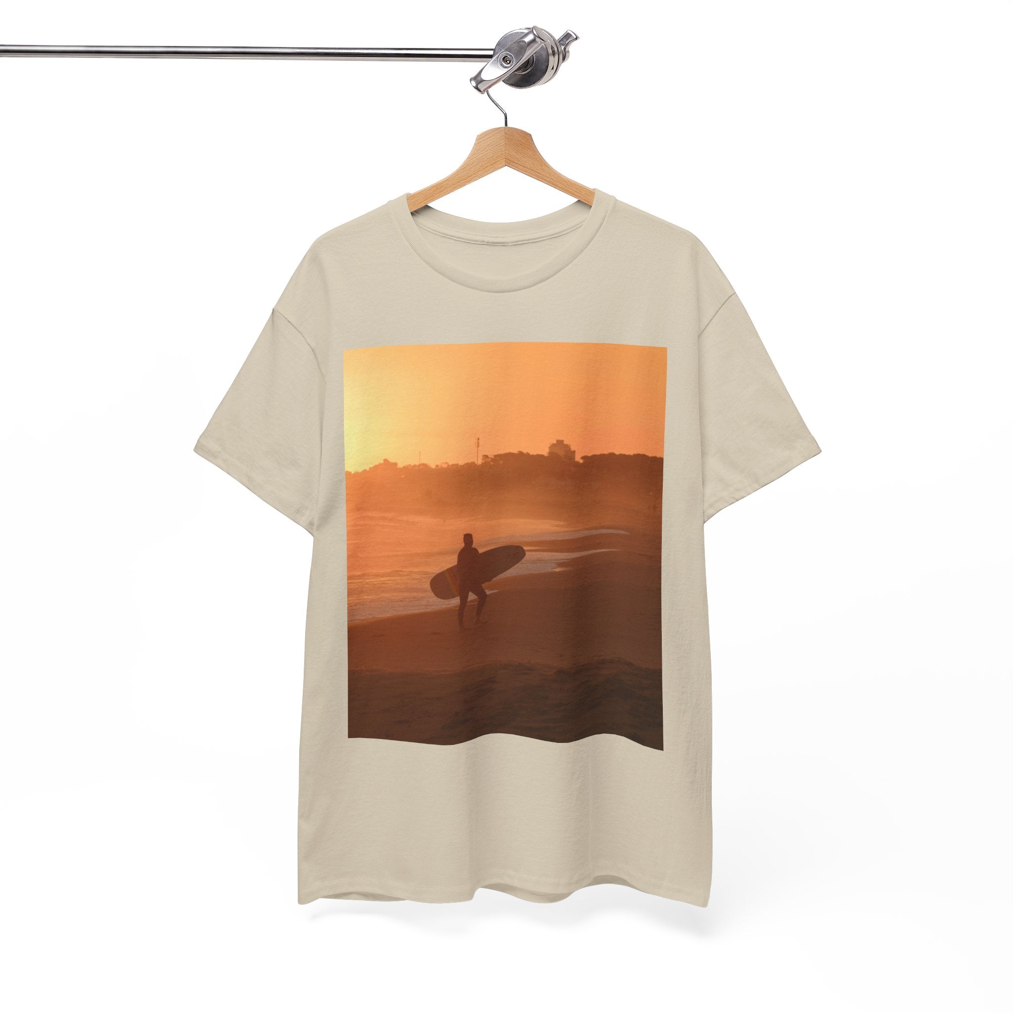 T-shirt unisexe en coton lourd Sunset Surf Vibes