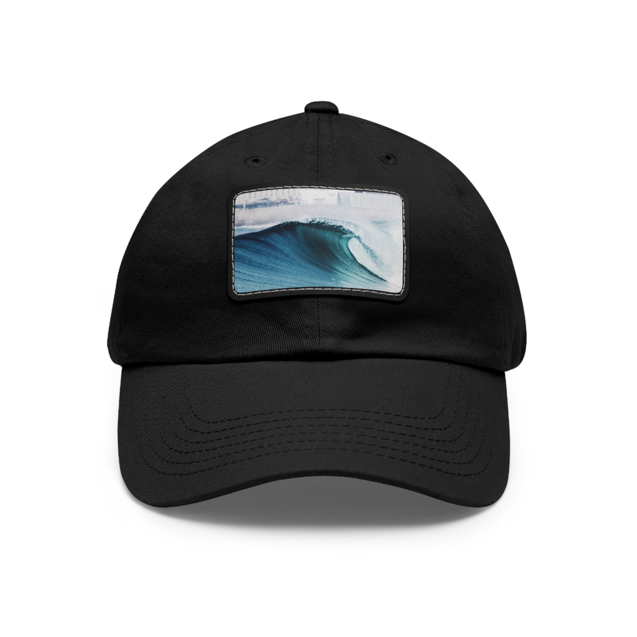 Casquette d'amoureux de la plage, accessoire d'été, cadeau pour papa, couvre-chef décontracté, mode de plein Ocean Wave avec patch en cuir,