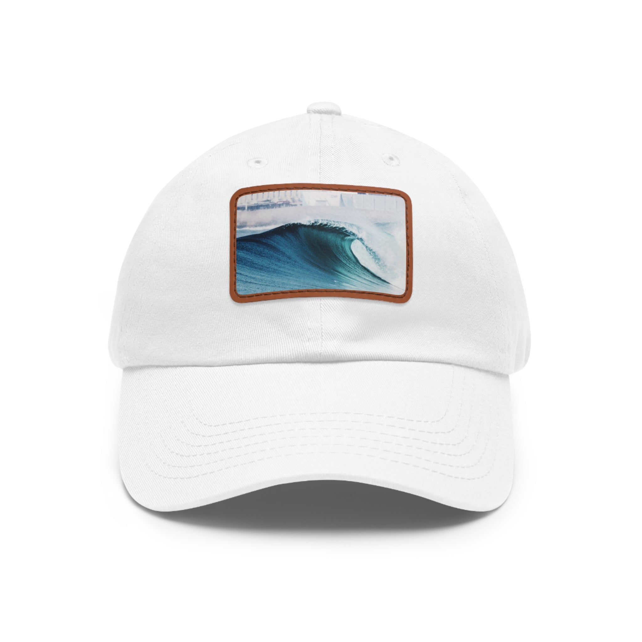 Casquette d'amoureux de la plage, accessoire d'été, cadeau pour papa, couvre-chef décontracté, mode de plein Ocean Wave avec patch en cuir,
