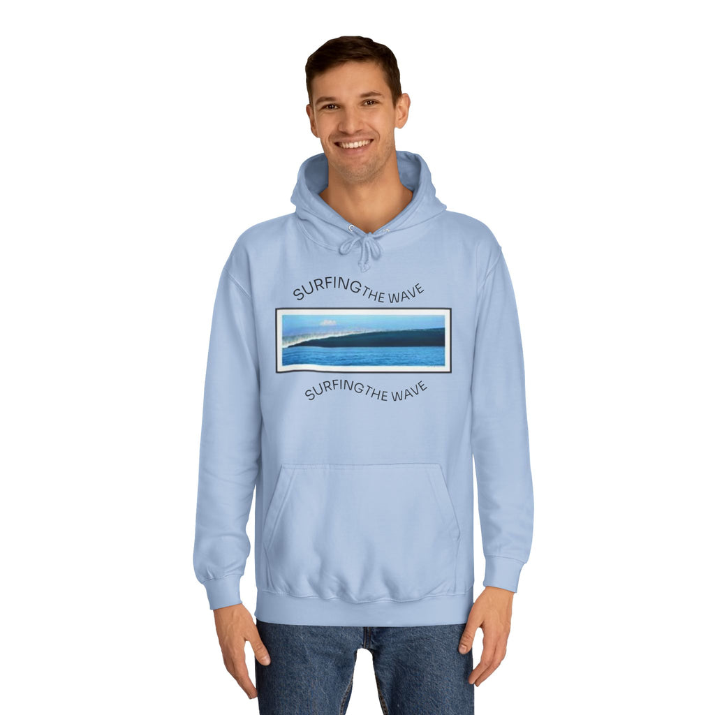 Sweat à capuche Surfing the Wave, fermeture éclair universitaire, sweat-shirt unisexe, cadeau pour les amoureux de la plage, vêtements de style d'été, superposition décontractée