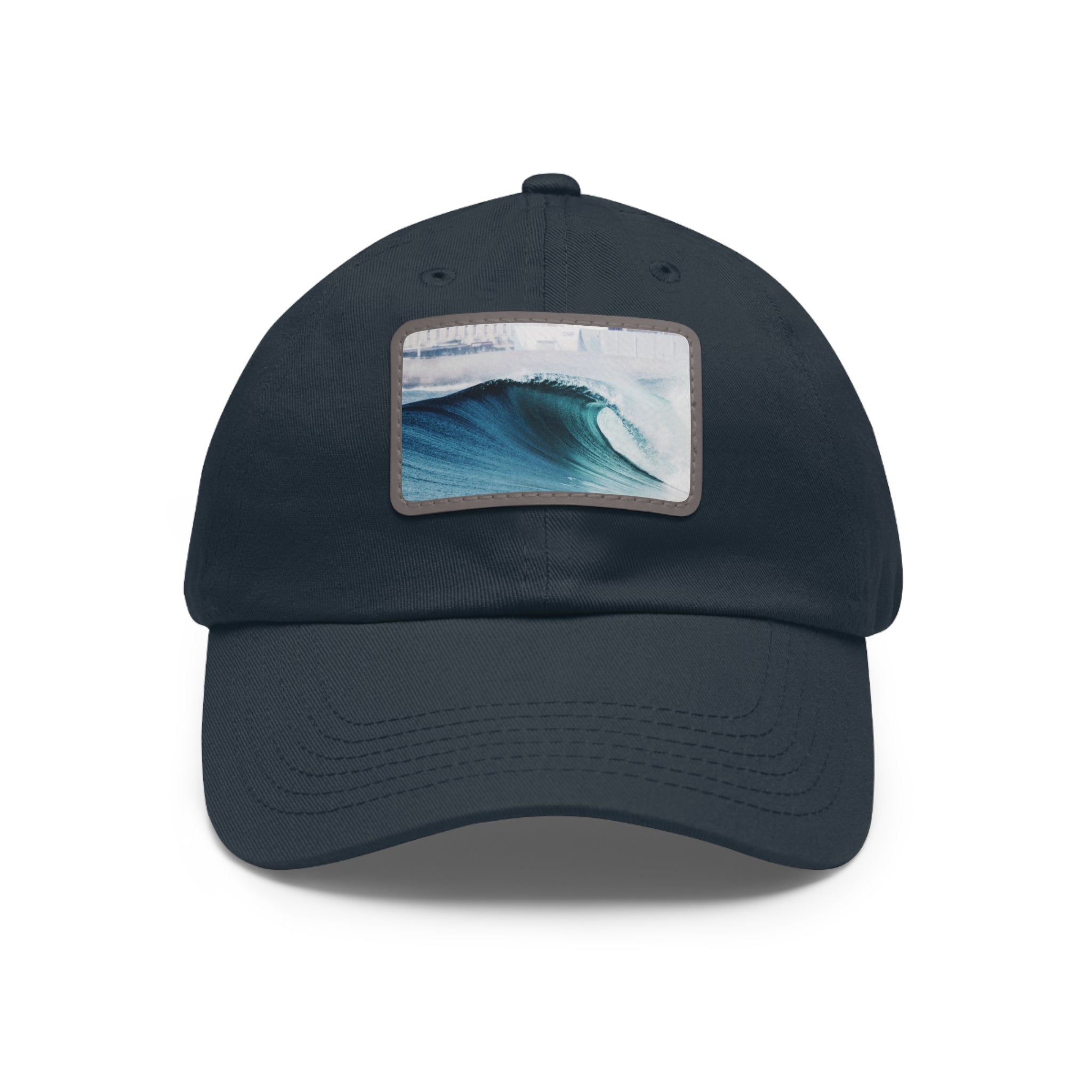 Casquette d'amoureux de la plage, accessoire d'été, cadeau pour papa, couvre-chef décontracté, mode de plein Ocean Wave avec patch en cuir,