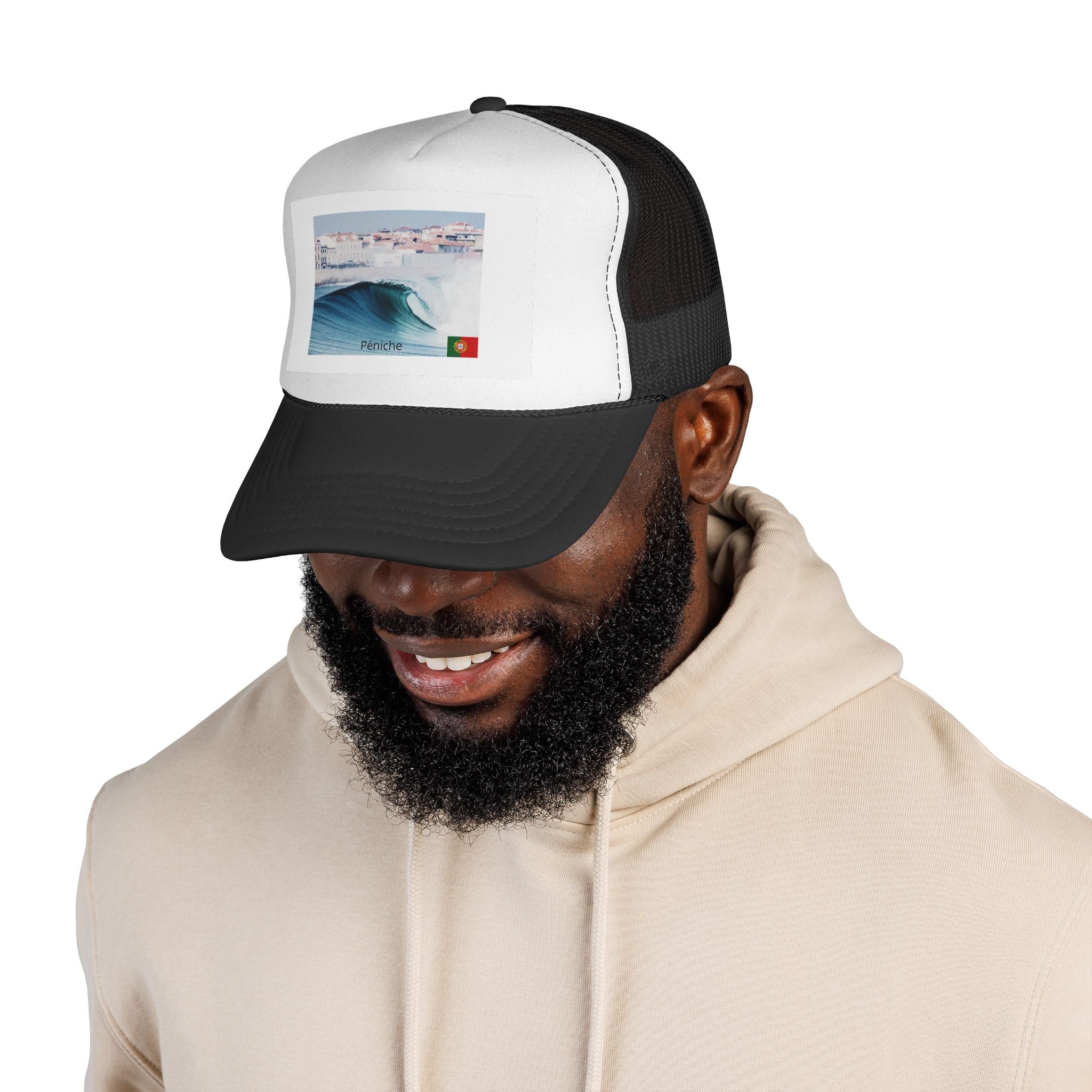Casquette de surf avec design côtier, chapeau de plage, accessoire d'été, casquette d'extérieur, cadeau pour les amateurs de surf, couvre-chefs de vacances
