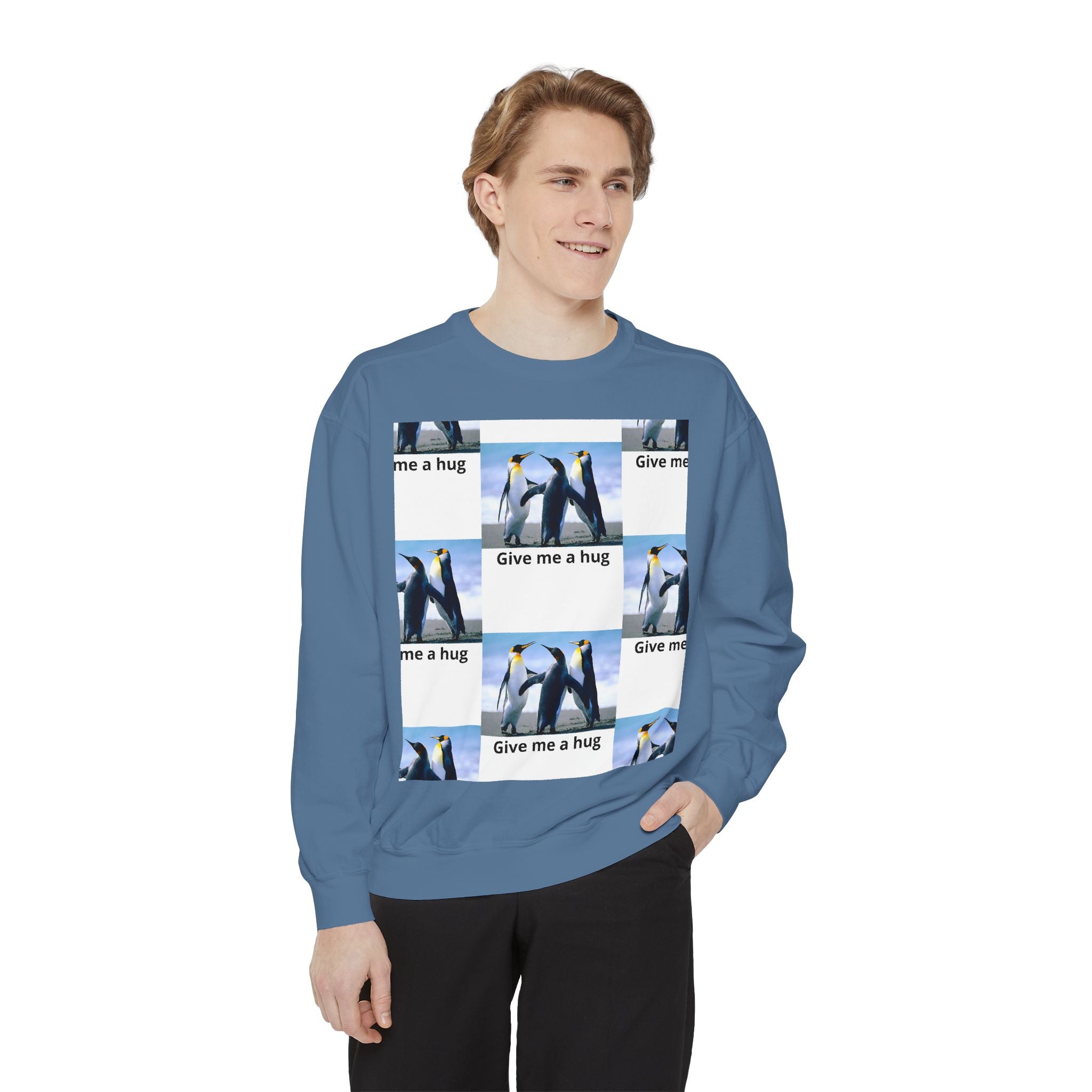 Sweat-shirt Penguin Hug | Cadeau unisexe, couche confortable pour toutes les occasions, sweat-shirt mignon pour les amoureux des animaux, cadeau d'anniversaire amusant, coupe décontractée