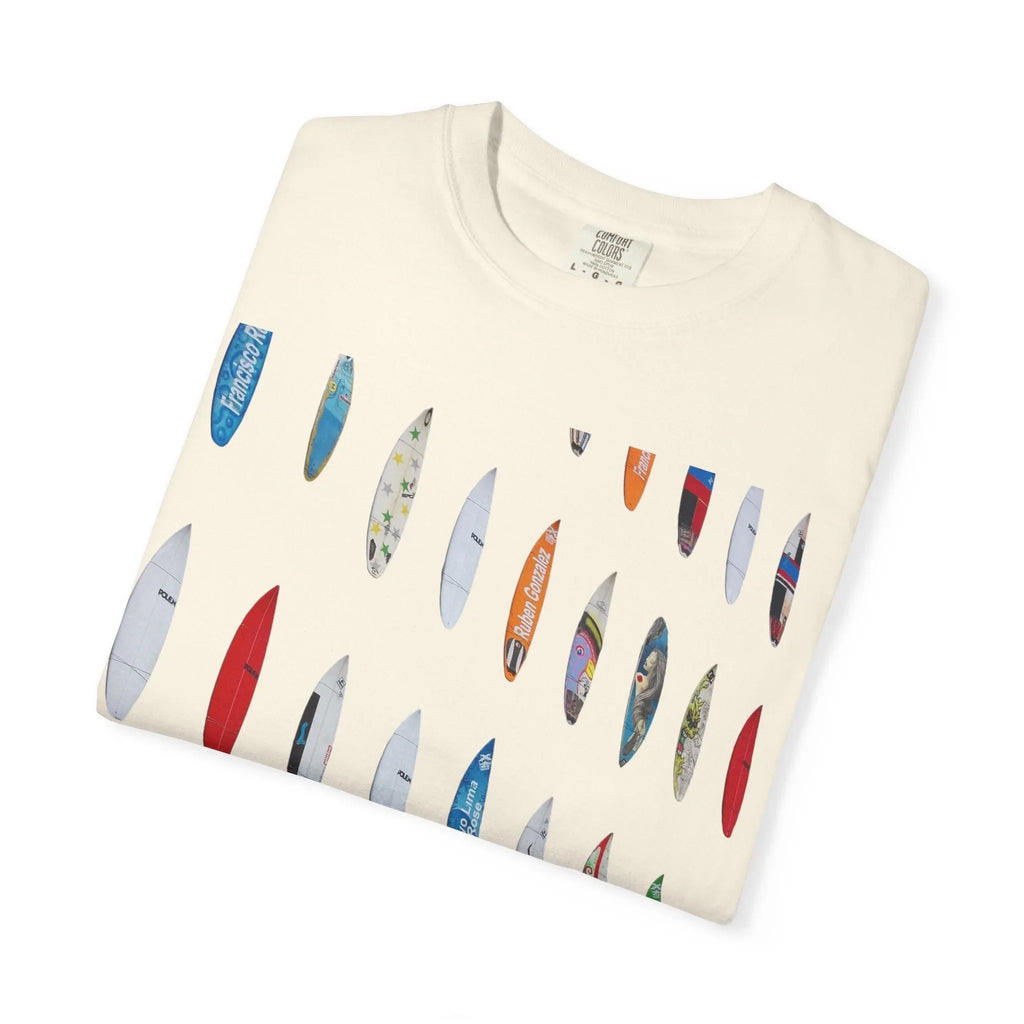 T-shirt Surfboard unisexe artistique coloré, vêtements décontractés de tous les jours, cadeau d'amoureux de l'art, vêtements de festival, vibrations d'été, t-shirt unique Printify