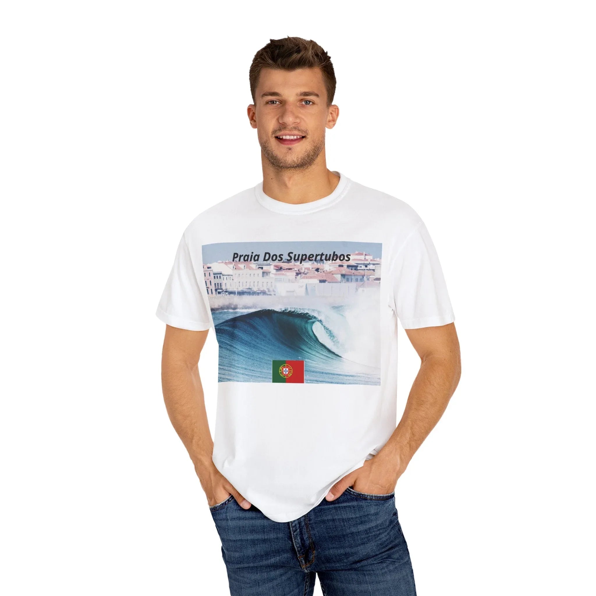 T-Shirt Surf Vibes Unisex - Praia Dos Supertubos Design Printify