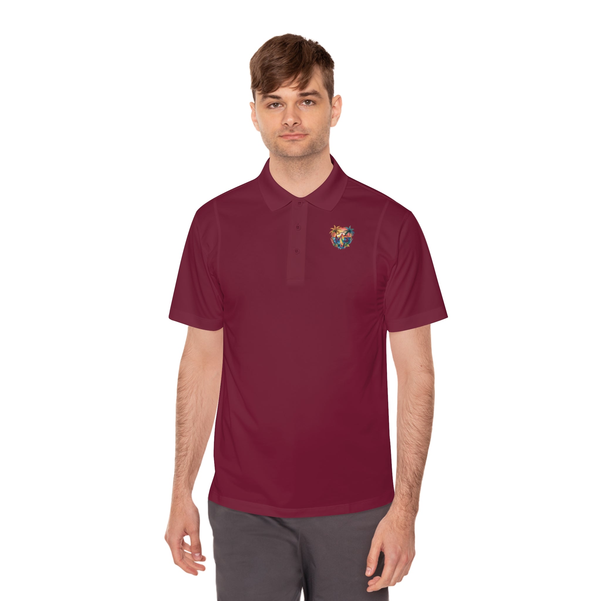 Tropical Paradise Men's Sport Polo Shirt