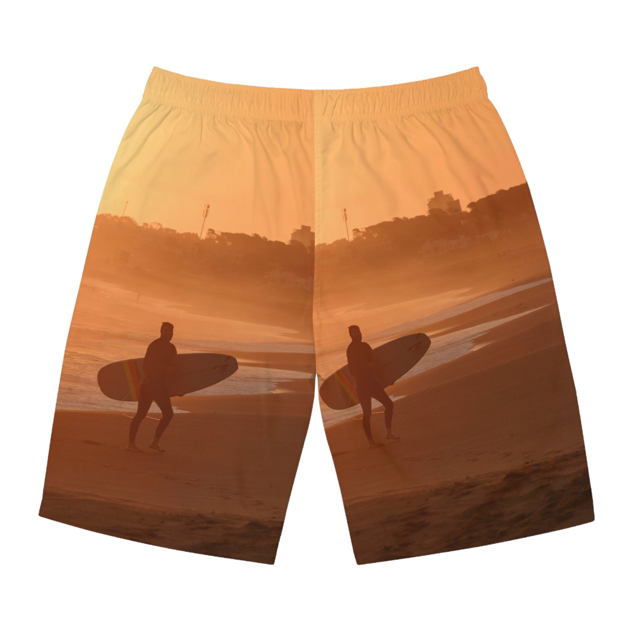 Shorts de planche Sunset Surf pour hommes - Vêtements de plage vibrants pour le plaisir de l'été