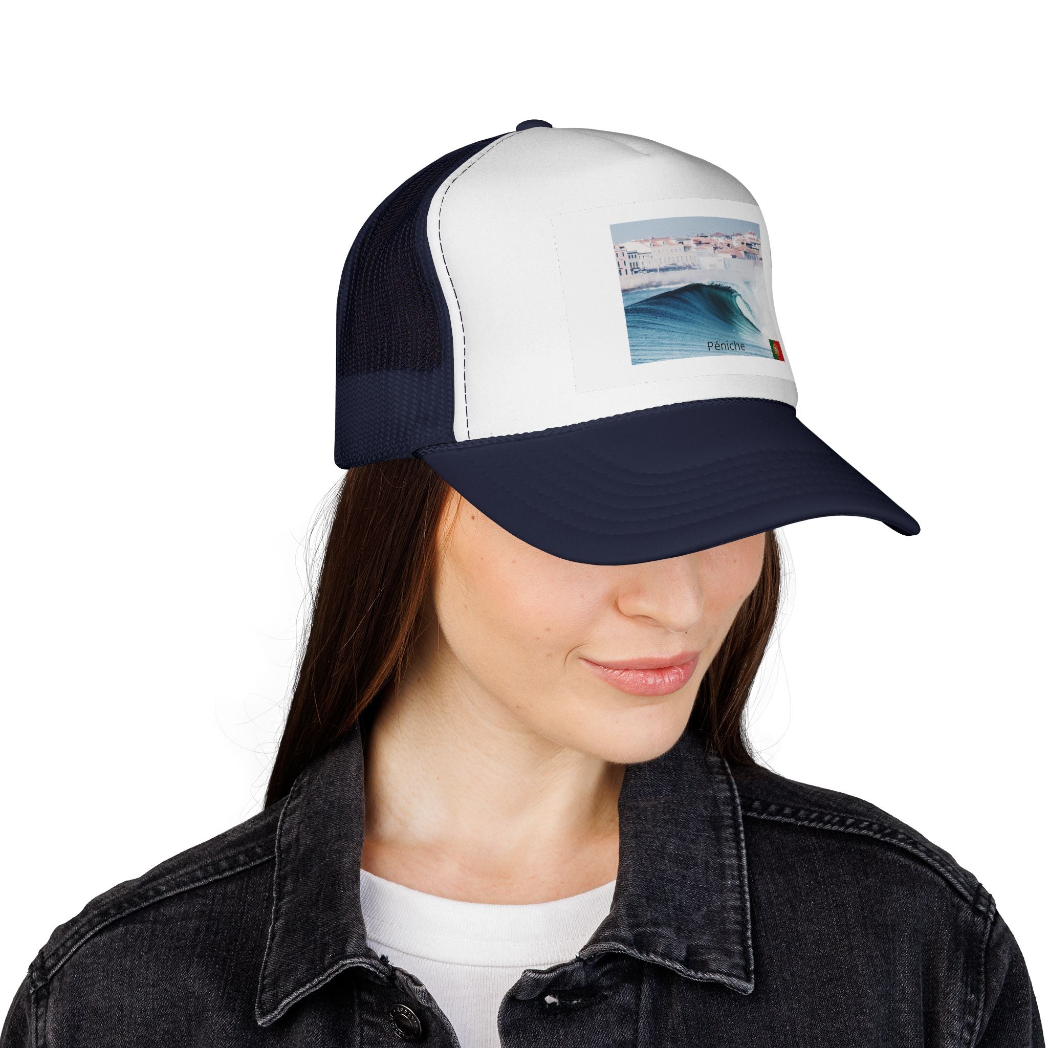 Casquette de surf avec design côtier, chapeau de plage, accessoire d'été, casquette d'extérieur, cadeau pour les amateurs de surf, couvre-chefs de vacances